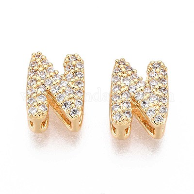 Латунные микропаве из прозрачного кубического циркония KK-T071-17G-N-1