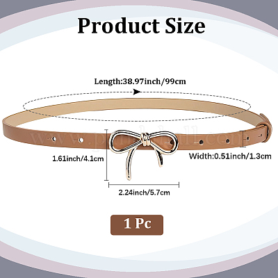 Ремни-цепочки из искусственной кожи с бантом из сплава для женщин AJEW-WH20019-67G-03-1