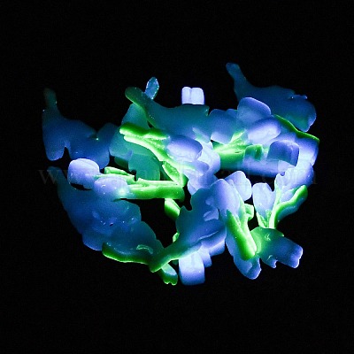 Светящиеся и двухцветные смоляные декодированные кабошоны RESI-Z032-02E-1