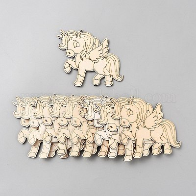 Единорог незаконченные деревянные части WOOD-CJC0007-04F-1