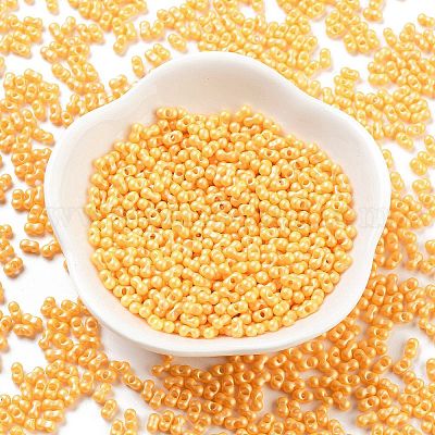 Непрозрачные цветные стеклянные бусины SEED-A033-06F-1