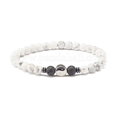 White Lava Rock | Beaded Bracelet 8