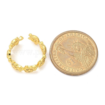 Кольца крест-накрест из нержавеющей стали 304 RJEW-B109-08G-01-1