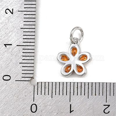 Латунные микро проложить кубического циркония подвески KK-A269-03A-P02-1