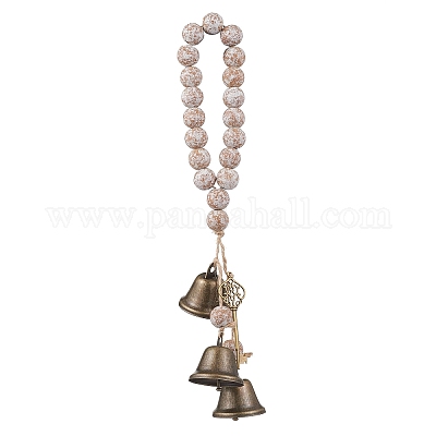 Подвеска-ключ в виде колокольчика из латуни HJEW-JM04230-03-1