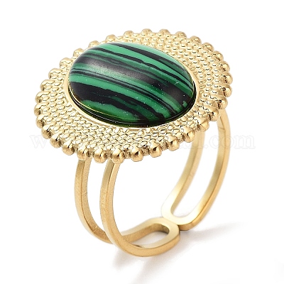 Ионное покрытие (IP) кольцо из нержавеющей стали 304 RJEW-B059-03G-01-1