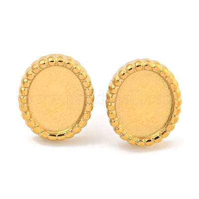 Ионное покрытие (ip) 304 нержавеющая сталь серьги-гвоздики фурнитура EJEW-A111-03G-1