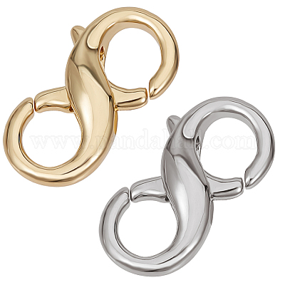 3 Pieces Lobster Clasp Lock Double Opening Necklace Connector
