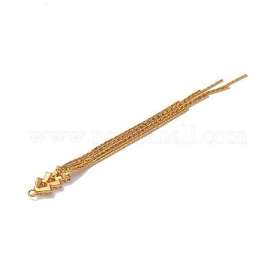 Большие кулоны из латуни с микропейвом и прозрачным фианитом KK-G510-01G-1