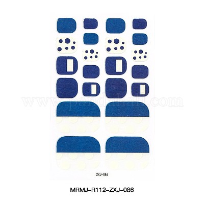 Блестящая пудра для ногтей на ногтях с полным покрытием наклейки MRMJ-R112-ZXJ-086-1