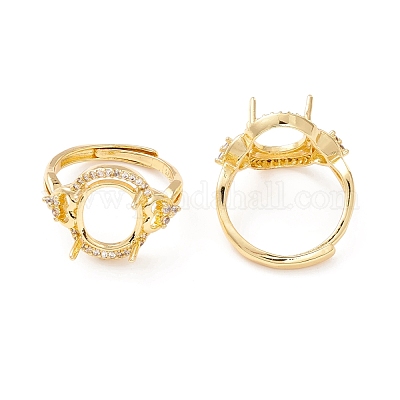 Компоненты регулируемого кольца из латуни с кубическим цирконием KK-K266-06G-1