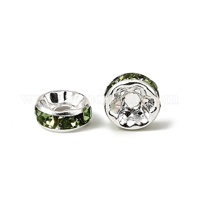 Латунь марки А горный хрусталь Spacer бисер RB-A014-Z8mm-07S-1