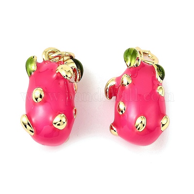 Латунные эмалевые подвески с фруктами KK-M324-04B-G-1