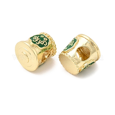 Латунные микро проложить Цирконий Европейский бисером KK-H519-01G-1