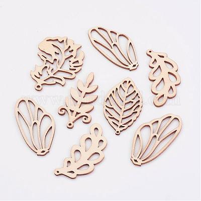 Неокрашенные деревянные подвески WOOD-K005-09-1