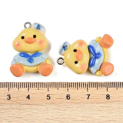 Подвески из смолы в виде цыпленка RESI-U004-03C-1