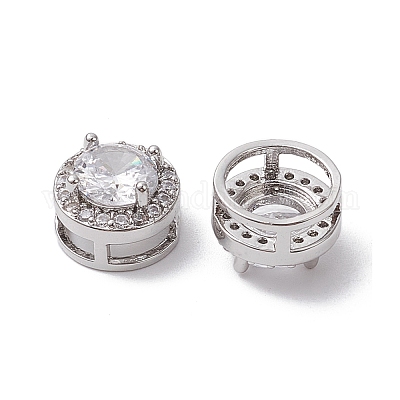 Латунные микропаве из прозрачного кубического циркония KK-K360-11P-1