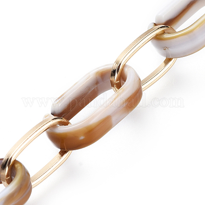 Акриловые и алюминиевые кабельные цепи ручной работы AJEW-JB00560-04-1