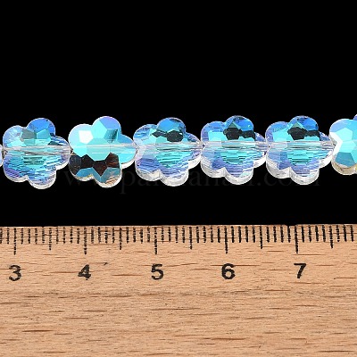 Стеклянные бусины с гальваническим покрытием  EGLA-B006-04A-FR01-1