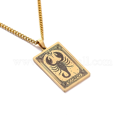 Прямоугольная цепочка из нержавеющей стали 304 с подвесками в виде созвездий PW-WG0F5D0-23-1