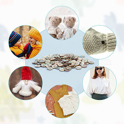 Пуговицы из натуральной оболочки 120 шт. BUTT-FG0001-13-1