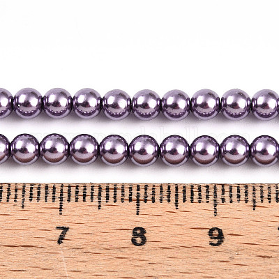 Выпечка из окрашенного перламутрового стекла жемчужные бусинки HY-N002-4mm-A14-1