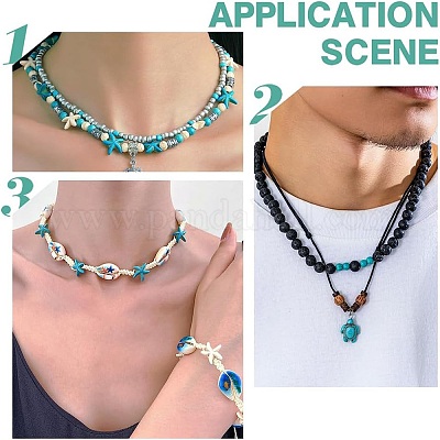 4 нити 2 стилей синтетические бирюзовые окрашенные нити G-AR0005-81-1