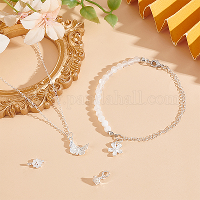 4шт 4 стиля 925 комплекта подвесок из стерлингового серебра STER-GO0001-39-1