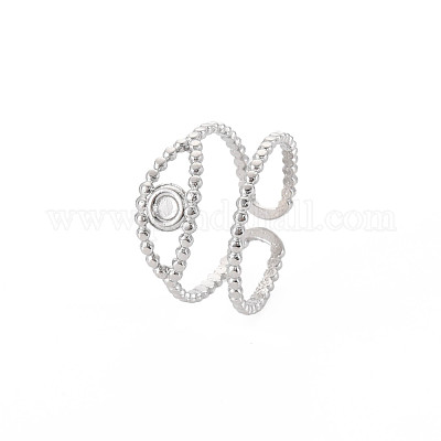 Устойчивая к потускнению нержавеющая сталь 304 с открытым кольцом-кабошоном STAS-S119-157P-1