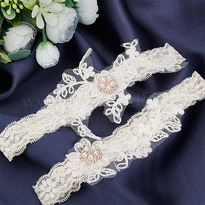 Кружевные эластичные подвязки невесты OCOR-WH0020-08-1