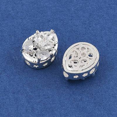 Стойки обшивки латунь микро проложить кубического циркония бусы KK-F879-13S-1