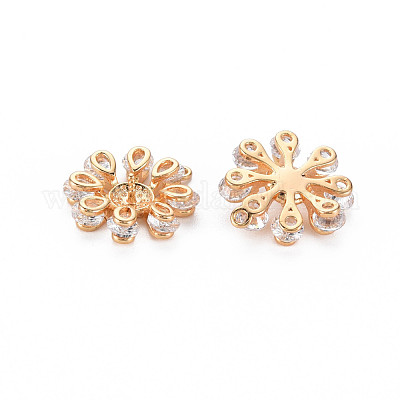 Латунная микропаве из прозрачного кубического циркония KK-S364-026-1