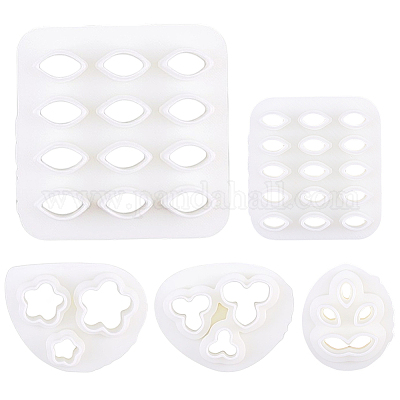 5шт 5 вида пластиковых глиняных прессованных форм DIY-SC0031-03-1
