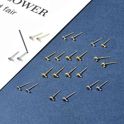 24 шт. 6 sstyles стойка гальванизированная латунь серьги-гвоздики KK-FS0001-41-1