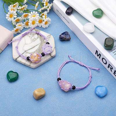 Регулируемый плетеный нейлоновый шнур макраме мешочек изготовление браслета AJEW-SW00013-06-1