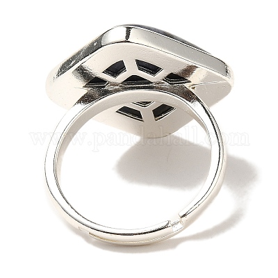 Регулируемые кольца из натурального содалита RJEW-H240-01S-15-1