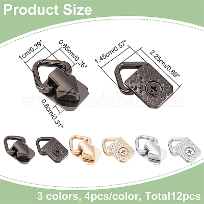 12 шт. 3-х цветные застежки-подвески в виде треугольных колец из сплава&nbsp;FIND-WR0007-49-1