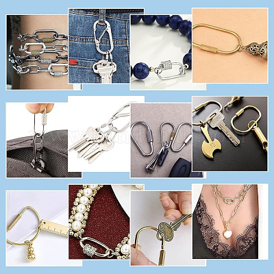 4 шт. латунные подвески-замки с винтовым карабином KK-UN0001-98-1