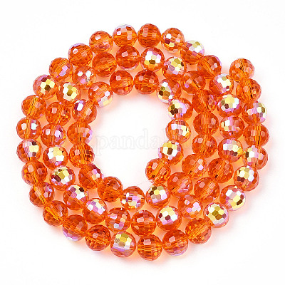 Прозрачные стеклянные бусины гальваническим пряди EGLA-N012-001-B03-1