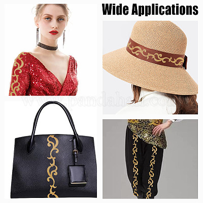 Лента в этническом стиле с утюгом/пришивкой из полиэстера с металлизированной вышивкой и цветочной лентой SRIB-WH0011-204B-1