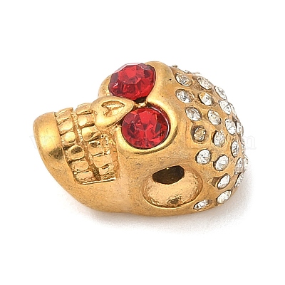 Бусины из нержавеющей стали 304 со стразами STAS-S183-03G-C-1