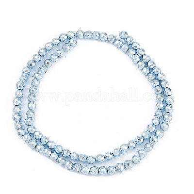 Нити синтетических немагнитных гематитовых бусин с гальваническим покрытием G-H072-A01-01A-1