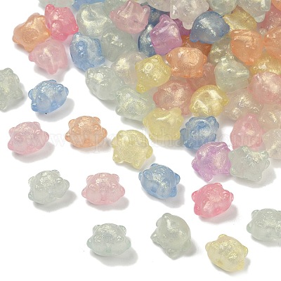 Светящиеся прозрачные акриловые бусины OACR-B031-19-1