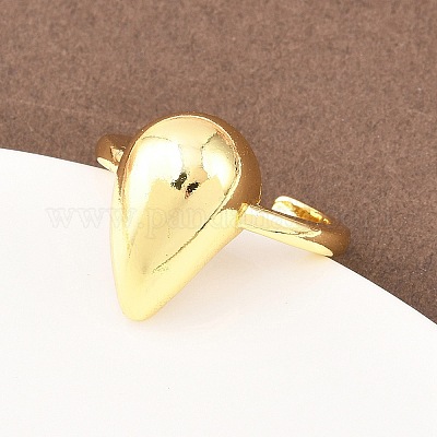 Латунь манжеты кольца RJEW-D333-01G-1