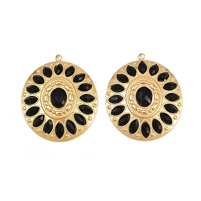 Подвески со стразами из нержавеющей стали 304 STAS-I352-14G-03-1