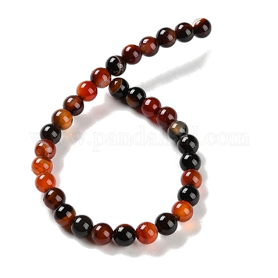 Натуральные полосатые агатовые / полосатые агатовые бусинки G-Z060-A01-A13-1