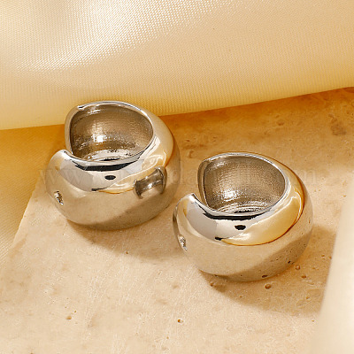 Блестящие латунные серьги-каффы в стиле ретро в форме буквы С CD6721-2-1