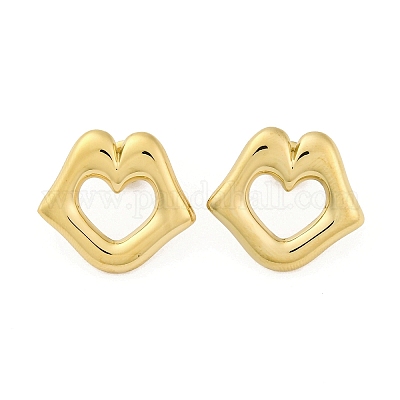 Серьги-гвоздики из нержавеющей стали 304 с ионным покрытием (IP) EJEW-K268-11G-1