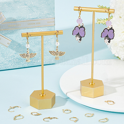 3 стиль фурнитуры для сережек с застежкой-рычагом из нержавеющей стали 304 STAS-SC0007-58G-1