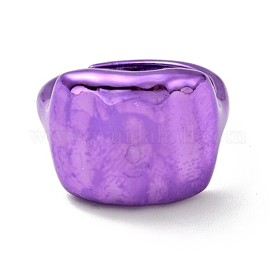 Латунный прямоугольный регулируемый перстень с печаткой для женщин RJEW-G254-01B-1